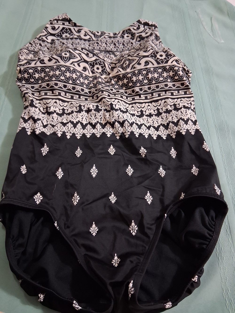 Longitude Black and White Patterned One-Piece Swimsuit